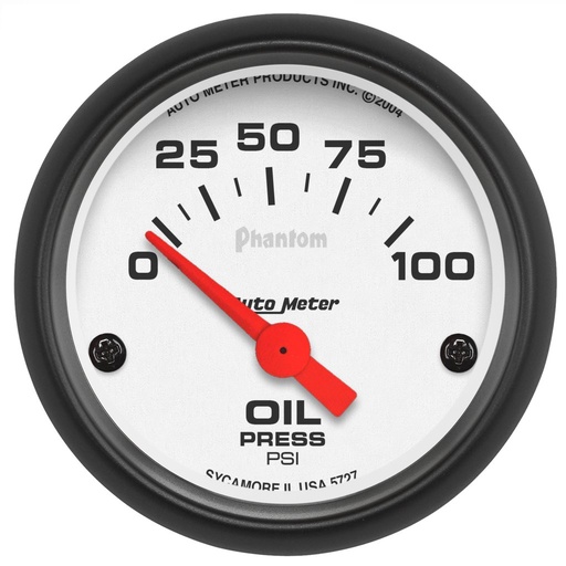 [ATM-5727] AutoMeter 2-1/16" OIL PRESSURE, 0-100 PSI, AIR-CORE, PHANTOM