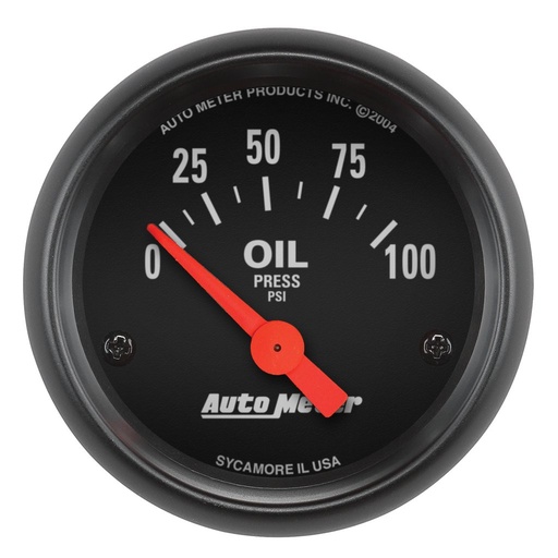 [ATM-2634] AutoMeter 2-1/16" OIL PRESSURE, 0-100 PSI, AIR-CORE, Z-SERIES