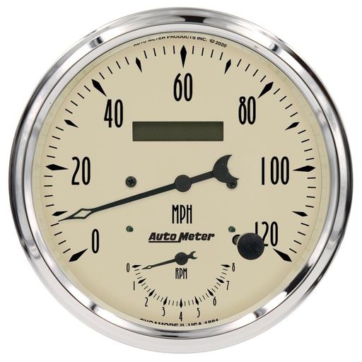 [ATM-1870] AutoMeter 5" tachometer/SPEEDOMETER COMBO, 8K RPM/120 MPH, ANTIQUE BEIGE
