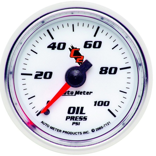 [ATM-7121] AutoMeter 2-1/16" OIL PRESSURE, 0-100 PSI, MECHANICAL, C2