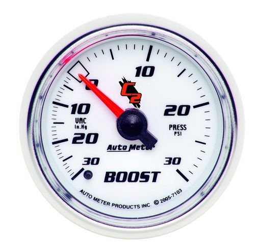 [ATM-7103] AutoMeter 2-1/16" BOOST/VACUUM, 30 IN HG/30 PSI, MECHANICAL, C2