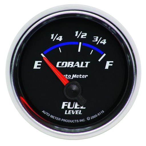 [ATM-6115] AutoMeter 2-1/16" FUEL LEVEL, 73 E 8-12F Ω, AIR-CORE, COBALT