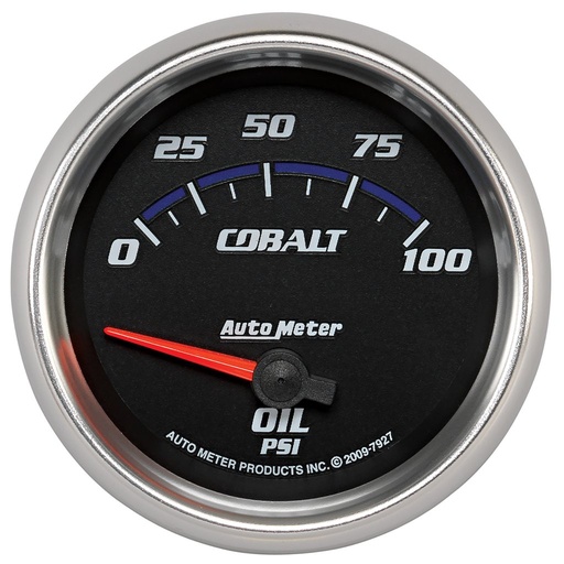 [ATM-7927] AutoMeter 2-5/8" OIL PRESSURE, 0-100 PSI, AIR-CORE, COBALT