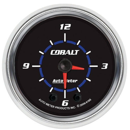 [ATM-6185] AutoMeter 2-1/16" CLOCK, 12 HOUR, COBALT