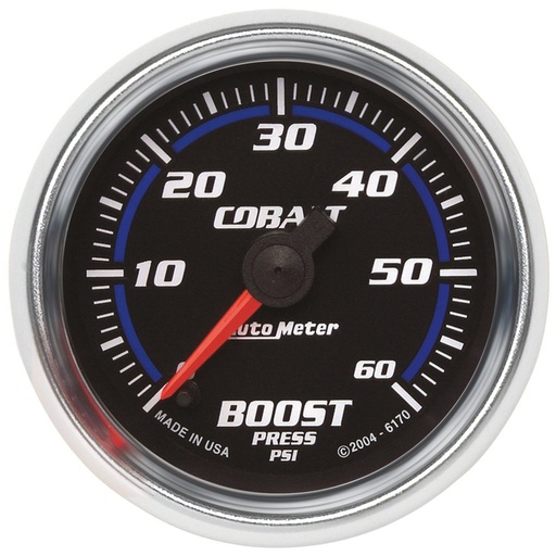 [ATM-6170] AutoMeter 2-1/16" BOOST, 0-60 PSI, STEPPER MOTOR, COBALT