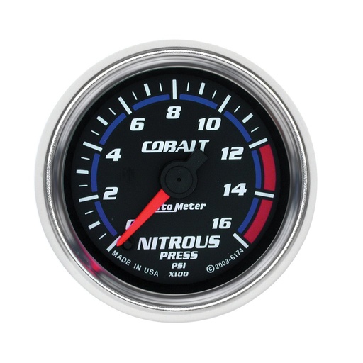 [ATM-6174] AutoMeter 2-1/16" NITROUS PRESSURE, 0-1600 PSI, STEPPER MOTOR, COBALT