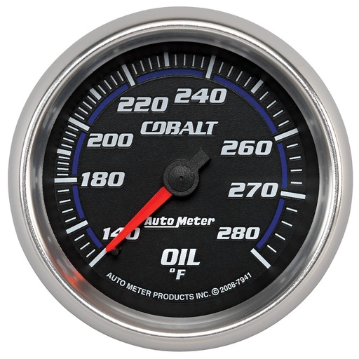 [ATM-7941] AutoMeter 2-5/8" OIL TEMPERATURE, 140-280 °F, 6 FT., MECHANICAL, COBALT
