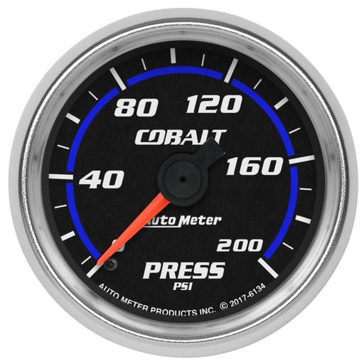[ATM-6134] AutoMeter 2-1/16" PRESSURE, 0-200 PSI, MECHANICAL, COBALT