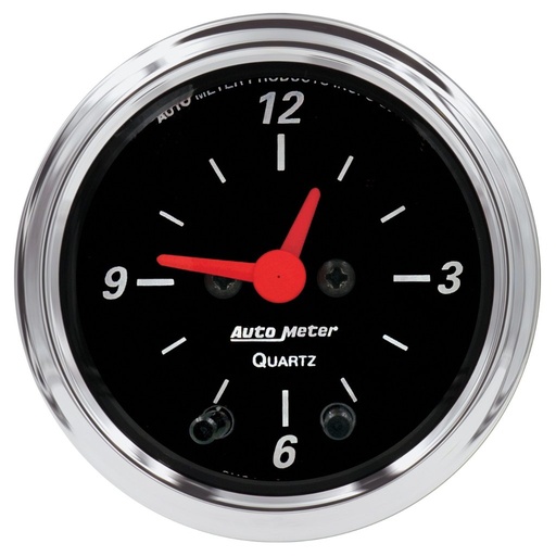 [ATM-1484] AutoMeter 2-1/16" CLOCK, 12 HOUR, DESIGNER BLACK