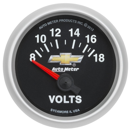 [ATM-880444] AutoMeter 2-1/16" VOLTMETER, 18V, ELECTRIC, CHEVY GOLD BOWTIE