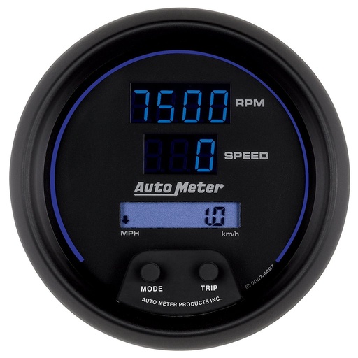 [ATM-6987] AutoMeter 3-3/8" tachometer/SPEEDOMETER COMBO, 8K RPM/260 MPH, ELECTRIC, COBALT DIGITAL