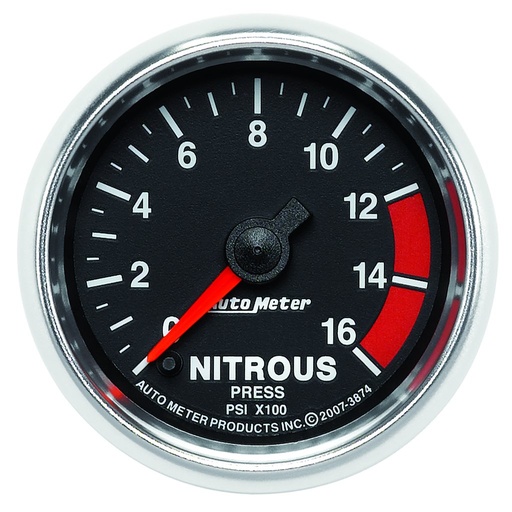 [ATM-3874] AutoMeter 2-1/16" NITROUS PRESSURE, 0-1600 PSI, STEPPER MOTOR, GS