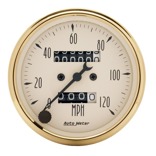 [ATM-1593] AutoMeter 3-1/8" SPEEDOMETER, 0-120 MPH, MECHANICAL, GOLDEN OLDIES
