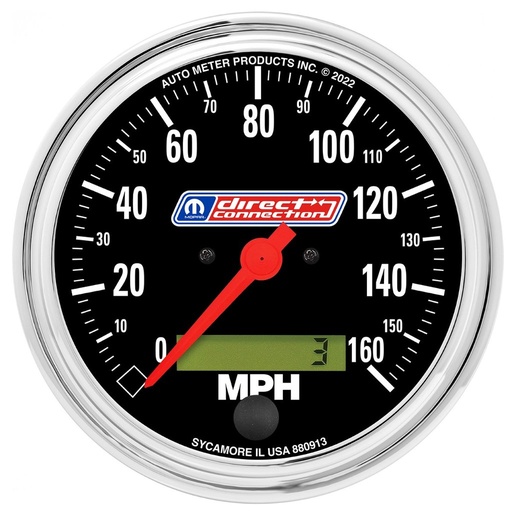 [ATM-880913] AutoMeter 3-3/8" SPEEDO, 160 MPH, IN-DASH, LCD, ELEC, MOPAR DIRECT CONNECTION