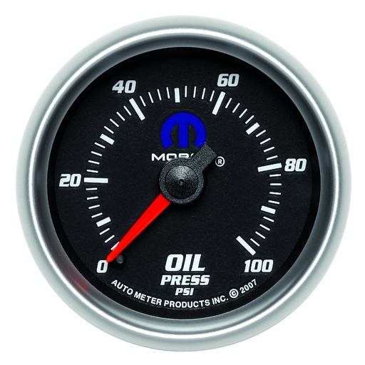 [ATM-880014] AutoMeter 2-1/16" OIL PRESSURE, 0-100 PSI, MECHANICAL, BLACK, MOPAR