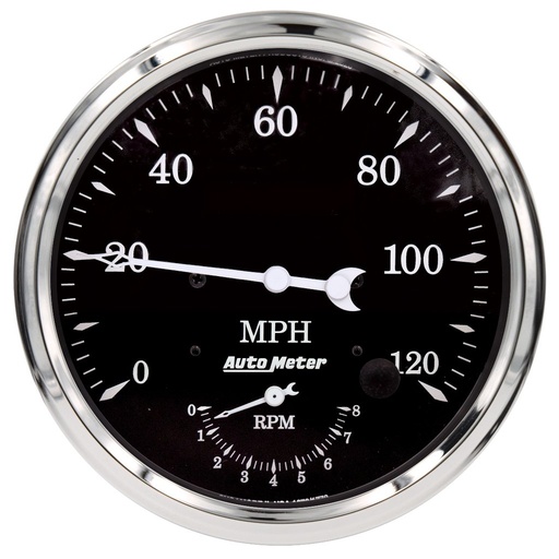 [ATM-1770] AutoMeter 5" tachometer/SPEEDOMETER COMBO, 8K RPM/120 MPH, OLD TYME BLACK