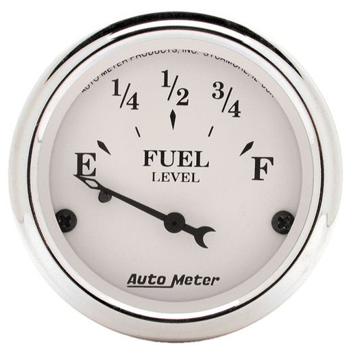 [ATM-1604] AutoMeter 2-1/16" FUEL LEVEL, 0-90 Ω, AIR-CORE, GM, OLD TYME WHITE
