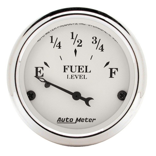[ATM-1605] AutoMeter 2-1/16" FUEL LEVEL, 73-10 Ω, AIR-CORE, OLD TYME WHITE