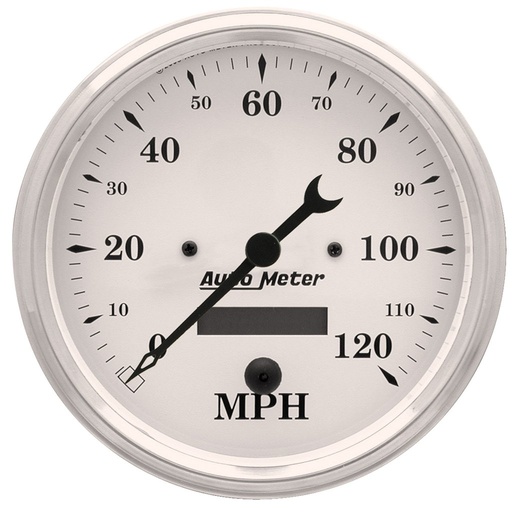 [ATM-1689] AutoMeter 5" SPEEDOMETER, 0-120 MPH, ELECTRIC, OLD-TYME WHITE