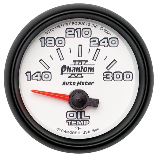 [ATM-7548] AutoMeter 2-1/16" OIL TEMPERATURE, 140-300 °F, AIR-CORE, PHANTOM II
