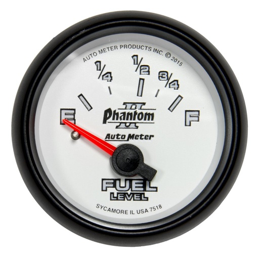 [ATM-7518] AutoMeter 2-1/16" FUEL LEVEL, 16-158 Ω, AIR-CORE, PHANTOM II