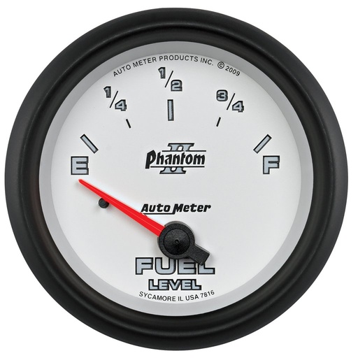 [ATM-7816] AutoMeter 2-5/8" FUEL LEVEL, 240-33 Ω, AIR-CORE, SSE, PHANTOM II