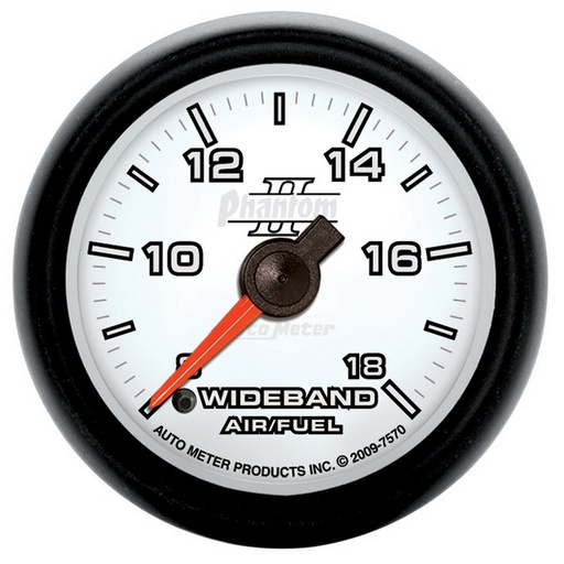 [ATM-7570] AutoMeter 2-1/16" WIDEBAND AIR/FUEL RATIO, ANALOG, 8:1-18:1 AFR, PHANTOM II