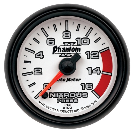 [ATM-7574] AutoMeter 2-1/16" NITROUS PRESSURE, 0-1600 PSI, STEPPER MOTOR, PHANTOM II