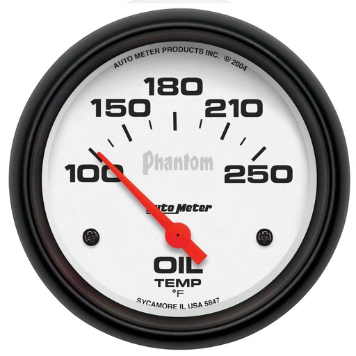 [ATM-5847] AutoMeter 2-5/8" OIL TEMPERATURE, 100-250 °F, AIR-CORE, PHANTOM