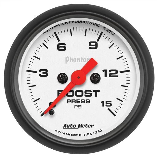 [ATM-5750] AutoMeter 2-1/16" BOOST, 0-15 PSI, STEPPER MOTOR, PHANTOM