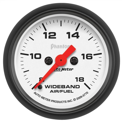 [ATM-5770] AutoMeter 2-1/16" WIDEBAND AIR/FUEL RATIO, ANALOG, 8:1-18:1 AFR, PHANTOM