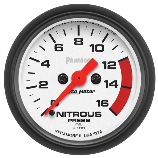 [ATM-5774] AutoMeter 2-1/16" NITROUS PRESSURE, 0-1600 PSI, STEPPER MOTOR, PHANTOM