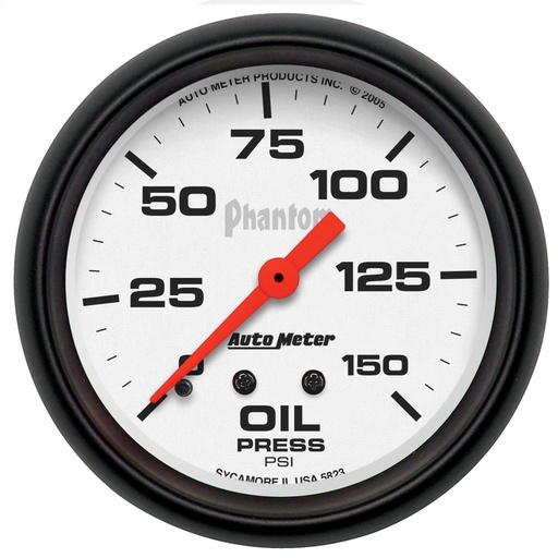 [ATM-5823] AutoMeter 2-5/8" OIL PRESSURE, 0-150 PSI, MECHANICAL, PHANTOM