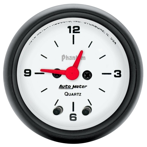 [ATM-5785] AutoMeter 2-1/16" CLOCK, 12 HOUR, PHANTOM