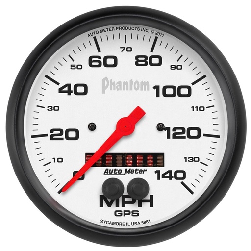 [ATM-5881] AutoMeter 5" GPS SPEEDOMETER, 0-140 MPH, PHANTOM