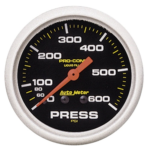 [ATM-5425] AutoMeter 2-5/8" PRESSURE, 0-600 PSI, MECHANICAL, LIQUID FILLED, PRO-COMP