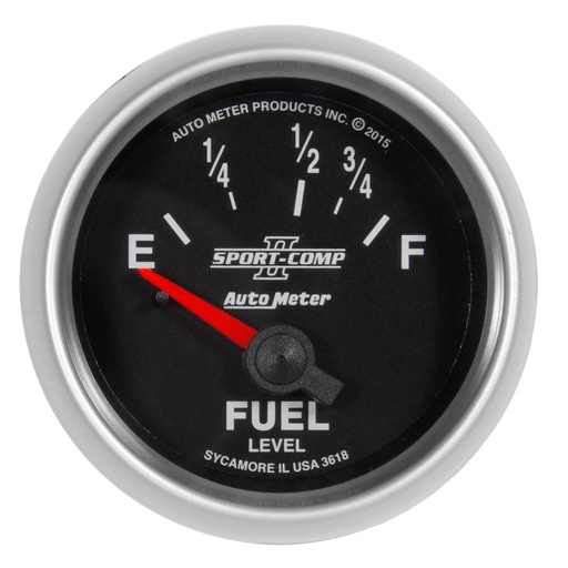 [ATM-3618] AutoMeter 2-1/16" FUEL LEVEL, 16-158 Ω, AIR-CORE, SPORT-COMP II