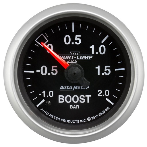 [ATM-3603-M2] AutoMeter 2-1/16" BOOST-VAC, -1/+2 BAR, MECHANICAL, SPORT COMP II