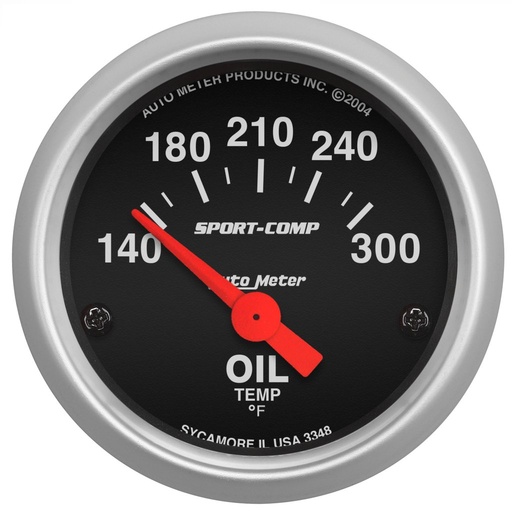 [ATM-3348] AutoMeter 2-1/16" OIL TEMPERATURE, 140-300 °F, AIR-CORE, SPORT-COMP