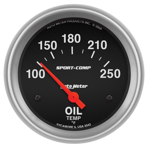 [ATM-3542] AutoMeter 2-5/8" OIL TEMPERATURE, 100-250 °F, AIR-CORE, SPORT-COMP