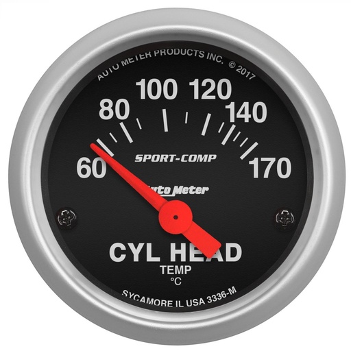 [ATM-3336-M] AutoMeter 2-1/16" CYLINDER HEAD TEMPERATURE, 60-170 °C, AIR-CORE, SPORT-COMP