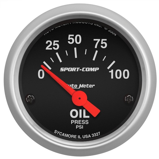 [ATM-3327] AutoMeter 2-1/16" OIL PRESSURE, 0-100 PSI, AIR-CORE, SPORT-COMP