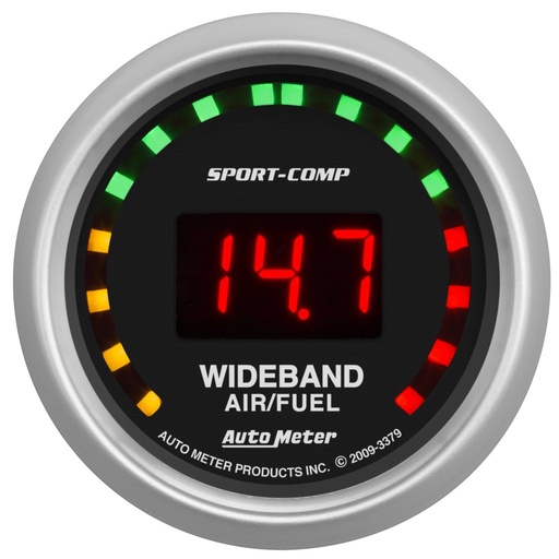 [ATM-3379] AutoMeter 2-1/16" WIDEBAND STREET AIR/FUEL RATIO, 10:1-17:1 AFR, SPORT-COMP