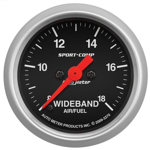 [ATM-3370] AutoMeter 2-1/16" WIDEBAND AIR/FUEL RATIO, ANALOG, 8:1-18:1 AFR, SPORT-COMP
