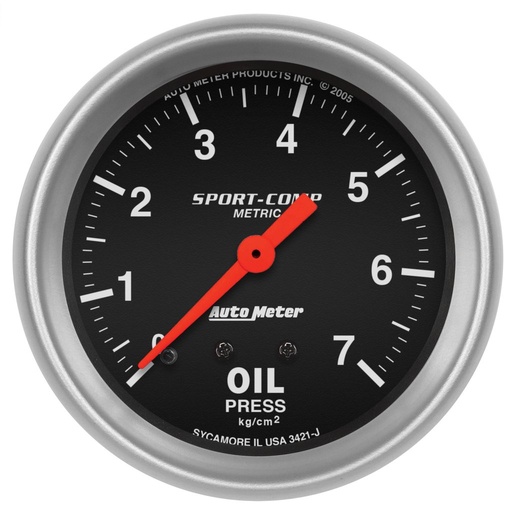 [ATM-3421-J] AutoMeter 2-5/8" OIL PRESSURE, 0-7 KG/CM2, MECHANICAL, SPORT-COMP