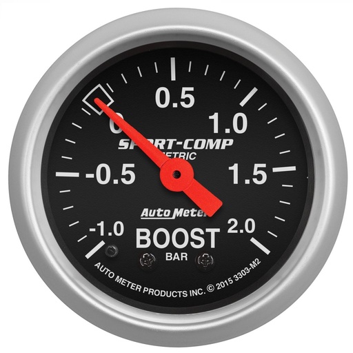 [ATM-3303-M2] AutoMeter 2-1/16" BOOST-VAC, -1/+2 BAR, MECHANICAL, MECH SPORT COMP