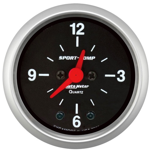 [ATM-3385] AutoMeter 2-1/16" CLOCK, 12 HOUR, SPORT-COMP