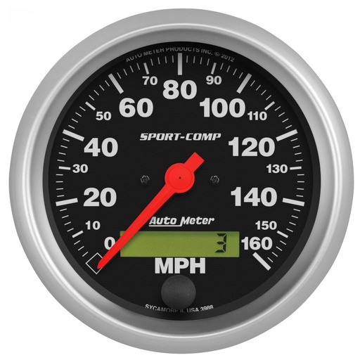 [ATM-3988] AutoMeter 3-3/8" SPEEDOMETER, 0-160 MPH, ELECTRIC, SPORT-COMP