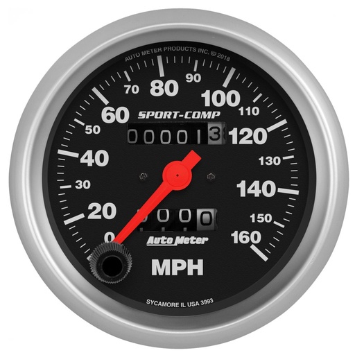 [ATM-3993] AutoMeter 3-3/8" SPEEDOMETER, 0-160 MPH, MECHANICAL, SPORT-COMP