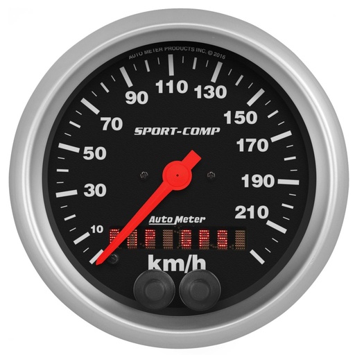 [ATM-3982-M] AutoMeter 3-3/8" SPEEDO, 225 KM/H, GPS, SPORT-COMP